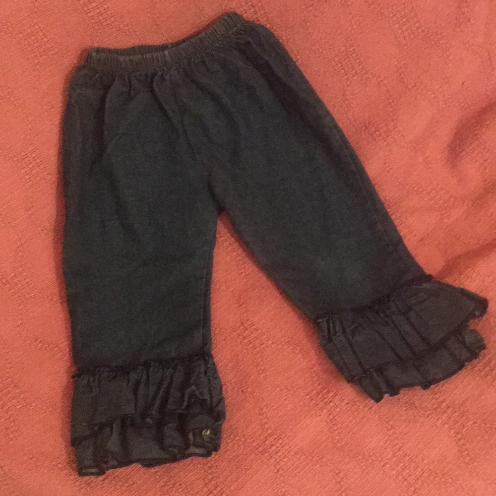 3T girls denim ruffle pants